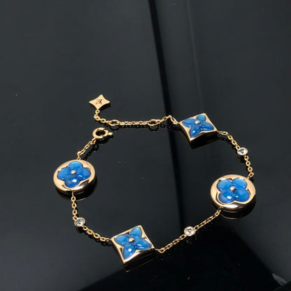 [⭐Maelin]STAR AND SUN 4 MOTIF BLUE BRACELET