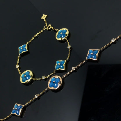 [⭐Maelin]STAR AND SUN 4 MOTIF BLUE BRACELET