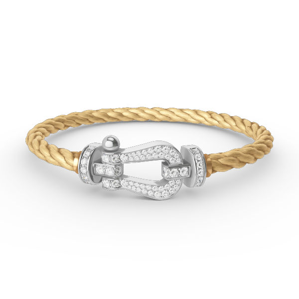 [⭐Maelin]FORCE LARGE HORSESHOE FULL DIAMOND BRACELET SILVER