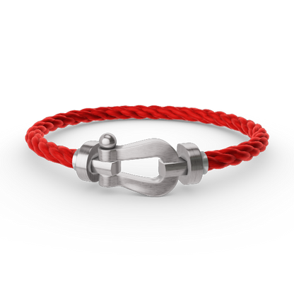 [⭐Maelin]FORCE LARGE HORSESHOE NO DIAMOND BRACELET SILVER