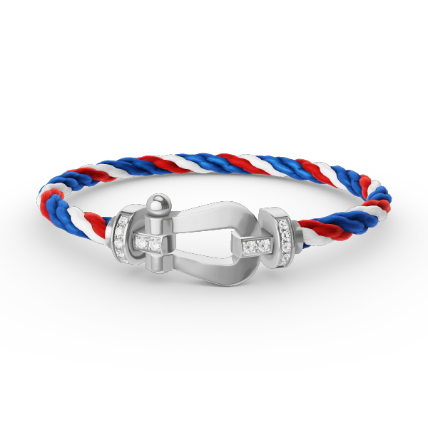 [⭐Maelin]FORCE LARGE HORSESHOE HALF DIAMOND BRACELET SILVER