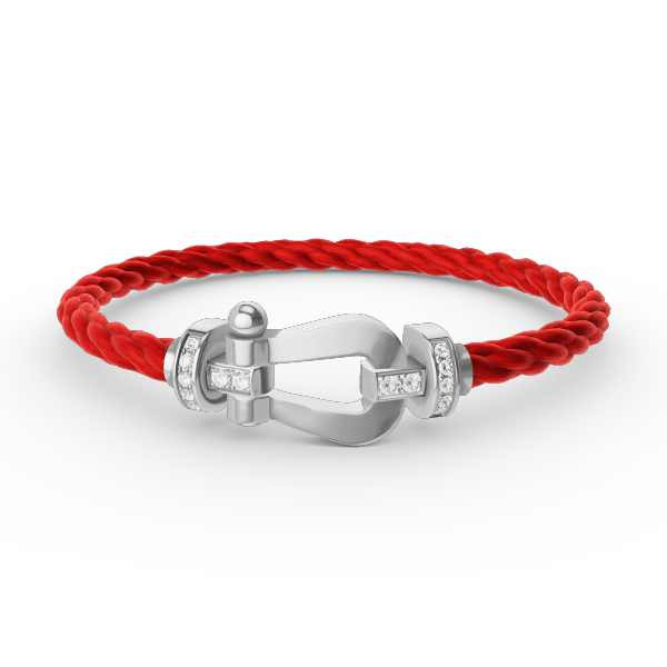 [⭐Maelin]FORCE LARGE HORSESHOE HALF DIAMOND BRACELET SILVER