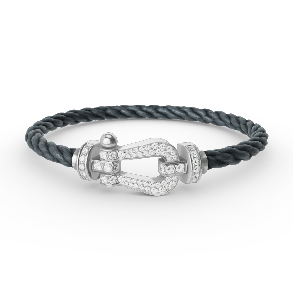 [⭐Maelin]FORCE LARGE HORSESHOE FULL DIAMOND BRACELET SILVER
