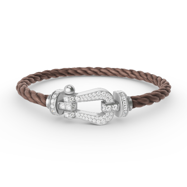 [⭐Maelin]FORCE LARGE HORSESHOE FULL DIAMOND BRACELET SILVER