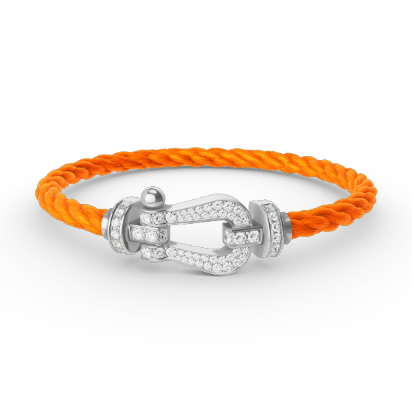 [⭐Maelin]FORCE LARGE HORSESHOE FULL DIAMOND BRACELET SILVER