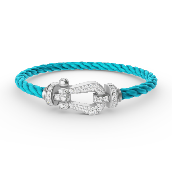 [⭐Maelin]FORCE LARGE HORSESHOE FULL DIAMOND BRACELET SILVER