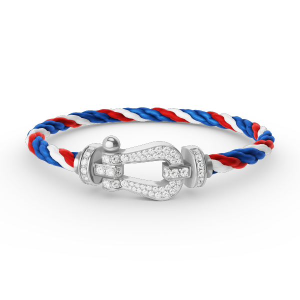 [⭐Maelin]FORCE LARGE HORSESHOE FULL DIAMOND BRACELET SILVER