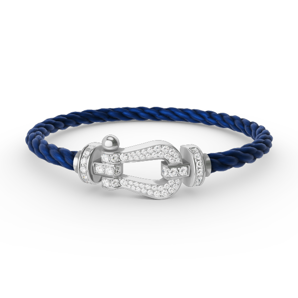 [⭐Maelin]FORCE LARGE HORSESHOE FULL DIAMOND BRACELET SILVER