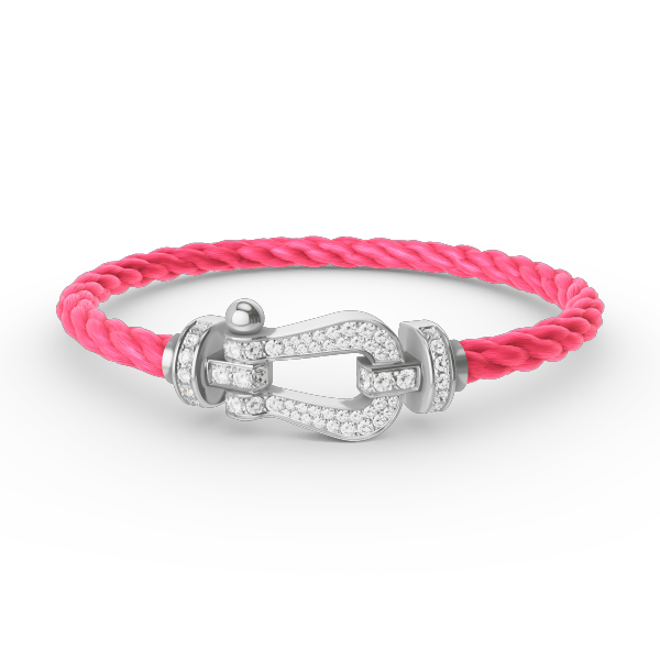 [⭐Maelin]FORCE LARGE HORSESHOE FULL DIAMOND BRACELET SILVER