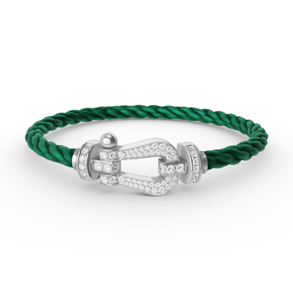[⭐Maelin]FORCE LARGE HORSESHOE FULL DIAMOND BRACELET SILVER