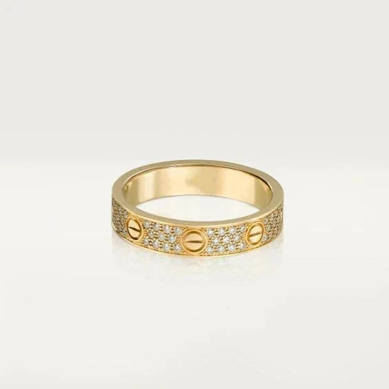 [⭐Maelin]LOVE RING 3.6MM DIAMOND PAVED