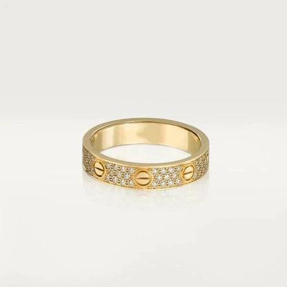 [⭐Maelin]LOVE RING 3.6MM DIAMOND PAVED