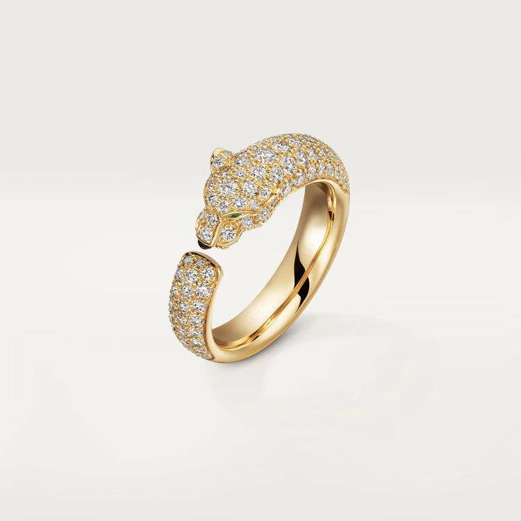 [⭐Maelin]PANTHERE PINK GOLD DIAMOND RING