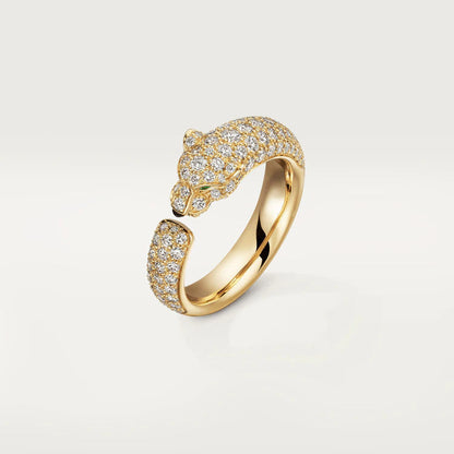 [⭐Maelin]PANTHERE PINK GOLD DIAMOND RING