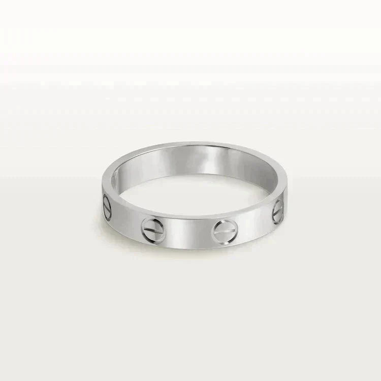[⭐Maelin]LOVE RING 4MM 1 DIAMOND SILVER