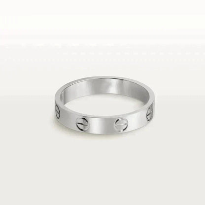 [⭐Maelin]LOVE RING 4MM 1 DIAMOND SILVER