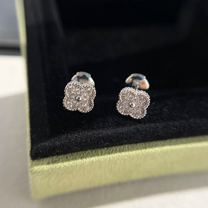 [⭐Maelin]CLOVER MINI DIAMOND STUD EARRINGS