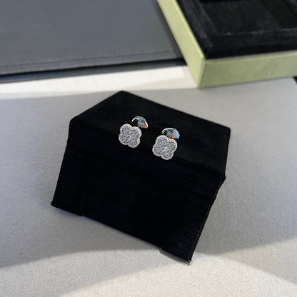 [⭐Maelin]CLOVER MINI DIAMOND STUD EARRINGS