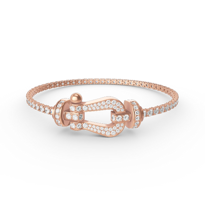 [⭐Maelin]FORCE  LARGE HORSESHOE FULL DIAMOND TENNIS BRACELET