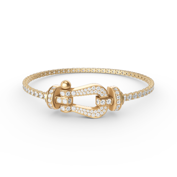 [⭐Maelin]FORCE  LARGE HORSESHOE FULL DIAMOND TENNIS BRACELET