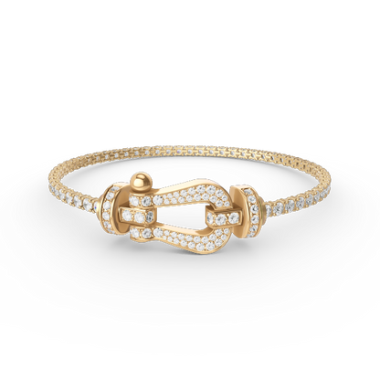 [⭐Maelin]FORCE  LARGE HORSESHOE FULL DIAMOND TENNIS BRACELET